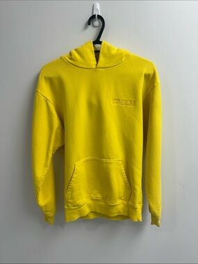 Stadium Embroidered Logo Hoodie in Canary Yellow